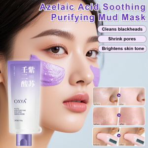Clear Blackheads with Azelaic Acid Soothing Cleansing Mud Mask Phytic Acid Cleansing Mud Mask Deep Cleansing Gentle and Non-irritating Mask Moisturizing and Hydrating Mask Without Drying or Tightness