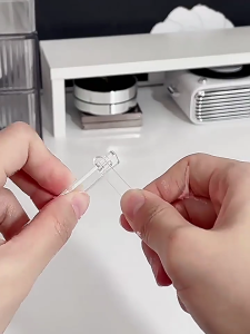 Coat Hanger Acrylic Earrings Stand Organizer Hanger Shape Tabletop Display Holder for Earring Ear Stud Organize