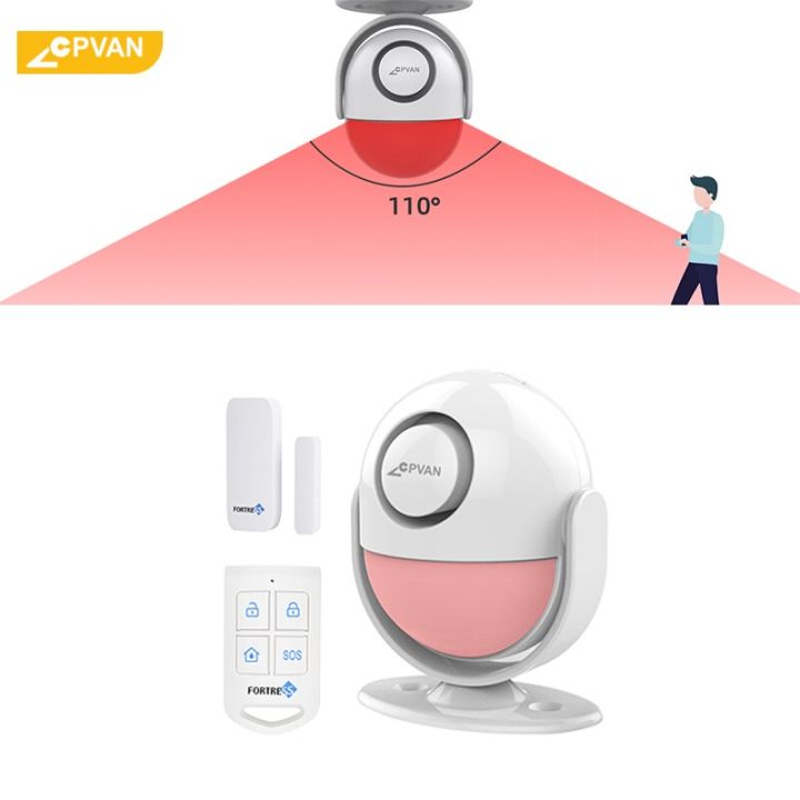 CPVAN PIR motion detector alarm doorbell safety alarm home