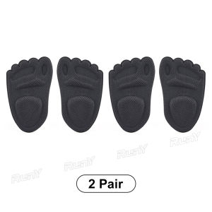 RunY 1 Pair Forefoot Pad High Heels Sponge Shock Cushion Pain Relief Non-slip Size Adjustable