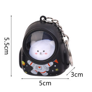 Phim hoạt hình Balo dạ quang phi hành gia móc chìa khóa xe mini mèo sáng tạo schoolbag Mặt dây chuyền cặp đôi sinh viên Quà Tặng phụ kiện