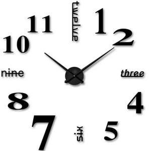 DIY 3D Wall Clock Mirror Clock / Creative Acrylic Wall Stickers / Home Decoration Living Room Quartz Needle