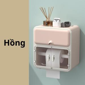 Hộp Đựng giấy Vệ Sinh Dán Tường Trong Nhà Tắm Nhà Vệ Sinh Có Nắp Che Chống Nước Có Ngăn Đựng Đồ Tiện Lợi