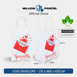 MillionParcel Kraft Paper Bag for Gift | Birthday Goodie Bag | Valentine Gift Bag for Present | Goodie Bags for Kids | Gift Bags
