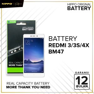 Hippo Baterai ORI 100% BM47 Xiaomi Redmi 4X 3 3S  3S PRIME  3 PRO 4100mAh ORI Battery Batere Batu Batre Batrai HP Garansi Original