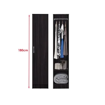 Jayce 1-Door Wardrobe (Walnut / White)