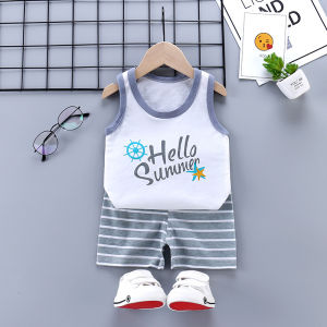 I Love Daddy&Mummy Childrens Clothing Set Boys Vest Set Pure Cotton Shorts Sleeve Suit 6-36 Months