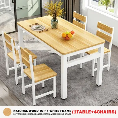Dinning Table Set with 4 Chairs Home Restaurant Dinning Table 4 Seater For Living Room Dining Room (1 Table + 4 Chairs)