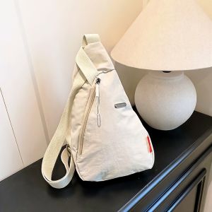 Trendy brand chest bag for women versatile letter phone crossbody bag fashionable nylon casual front chest bag simple trendy bag for women.