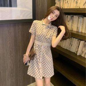 Missliu เสื้อโปโลฤดูร้อน2025หญิงใหม่ภาษาฝรั่งเศสคำลำลองและสะดวกสบายเอวกระโปรงถัก