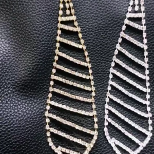 Women Neck Tie Rhinestone Necktie Women Clothing Accessories for Christmas Party Costume Decorations