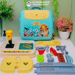 Bộ đồ chơi balo vali phát triển kỹ năng cho bé trai bé gái: nấu ăn nhà bếp trang điểm y tá bác sĩkỹ sư..- Minikids