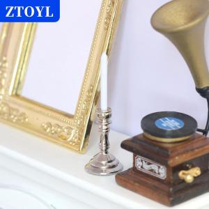 [COD]🔥🔥🔥ZTOYL 1Pair 1:12 Dollhouse Miniature Candle Holder Candlestick Candelabra Model Home Decor Toy Doll House Accessories