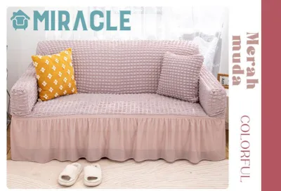 Sarung Sofa Elastis Motif Renda Multicolor untuk Semua Ukuran Sofa - Gratis Ongkir