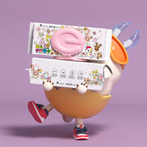 Ein.b ทิชชู่เปียกเด็ก ขนาดใหญ่จับโบ้ทิชชู่เปียกหรูสวย 80แผ่น 250x200mm น้ำหนัก1000 กรัม ทุกแผ่นขนาดใหญ่และหนาเหมือนผ้าขนหนู ทิชชู่เปียก ทิชชู