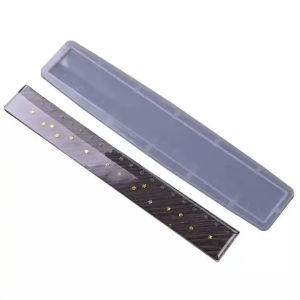 Cetakan Resin Penggaris 20cm Ruler Panjang 20 cm Cetakan Penggaris Garisan Bentuk Persegi Panjang Bahan Silicone Karet Lentur Elastis