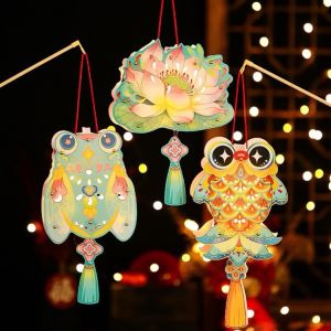 Đèn Lồng Trung Thu Giấy LED Cho Bé – Ánh Sáng Vàng Dịu Nhiều Mẫu Dễ Thương An Toàn & Bền Đẹp