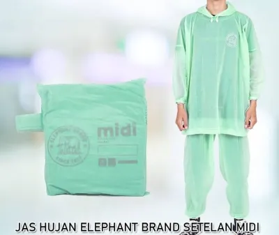 JAS HUJAN SETELAN DEWASA ELASTIS ANTI BOCOR DAN ANTI REMBES - MIDI ELEPHANT BRAND