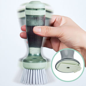 Kitchen Wash Pot Dish Brush Washing Utensils With Washing Up Liquid Soap Dispenser Household Cleaning Accessories