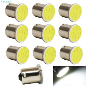 Aitemay 10Pcs LED 1156 BA15S COB Bulbs P21W LED Car Reverse Lamps Auto Turn Signal Lights 12V 24V