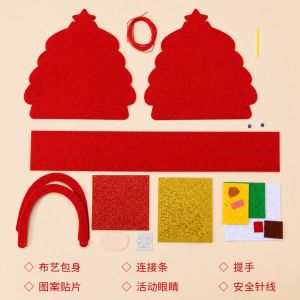 SEKINEW Non-woven Fabric DIY Christmas Bag Pre-cropping Santa Claus Handmade Handbag Handicrafts Penguin Xmas Candy Bag Kindergarten