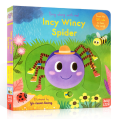 English original incy Wincy Spider spider crawling cardboard mechanism operation book sing along with me classic nursery rhyme picture book parent-child interaction audio from 0 to 5 years old. 