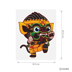 Holén Waterproof Ramakien Character Sticker - Thai Ancient Boxing Inspired Decorative Labels