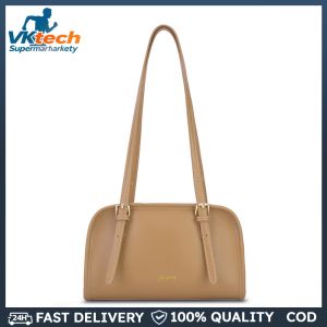 Ladies Stylish Armpit Bag Solid Color PU Leather Female Travel Commute Bag