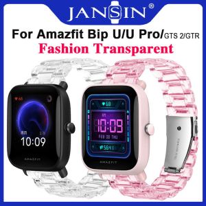 Newest Sport Strap For Amazfit Bip U/U Pro Smart Watch Band Transparent Resin For Amazfit Bip lite Strap Amazfit Bip GTS/GTS 2/GTR Smartwatch watchband