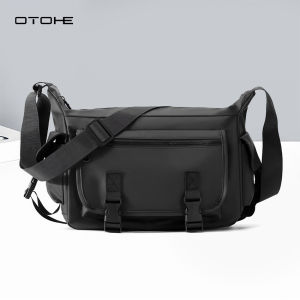 OTOHE Men Bags Mens Shoulder Bag Fashion Cross Body Bag Leisure Messenger Bag Multi Layer Large Capacity Sling Bag Casual Bag Men Fashion Briefcase Waterproof for Sport Street Travel Outdoor