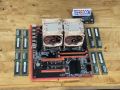ชุด Mb x99 Dual M.2 x2 cpu Xeon E5 2699v3 dual 36c/72t 2.3-3.6ghz Ram ecc ddr4 32gb-256gb/เพิ่ม M.2 nvme ได้. 
