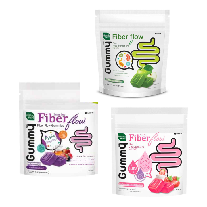 Handy Herb Fiber Flow Gummy - Green Apple, Mixed Berry or Strawberry ...