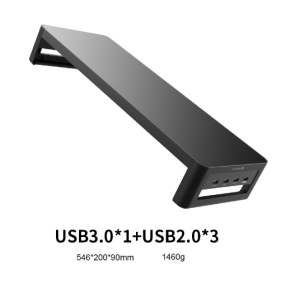 Monitor Stand Riser with USB3.0 Hub Support Data Transfer and Charging Steel Desk Organizer for Laptop Computer