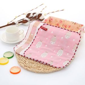 DORADO Hình vuông Khăn cho bé Cotton nguyên chất Vải ợ cho ăn Khăn tắm cho bé Hữu ích Khăn Lau Tay Khăn nhỏ sáu lớp