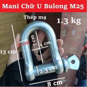 Ma ní chữ U chốt Bulong M25 Thép mạ thiết kế chắc chắn liên kết và lắp đặt cơ khí.