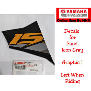 DECALS FOR PANEL AND MOLE ICON GRAY AEROX V2 2023 MODEL YAMAHA GENUINE PARTS