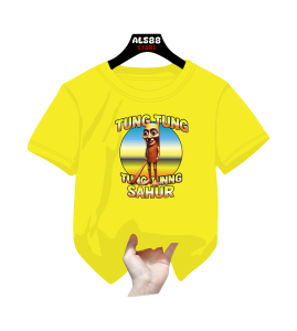 Baju kaos Anak laki-laki dan perempuan gambar TUNGTUNG SAHUR size S-XXL (1-10th) - Atasan anak-anak bahan katun