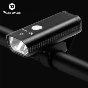 WEST BIKING Cycling Light Flashlight USB Rechargeable MTB Bicycle Front Lights Lamp Waterproof Bike Headlight Bike Accessories