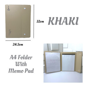 File Folder With Memo Pad A4 Folder Document Organizer Padfolio Paper Storage Bag School Supplies