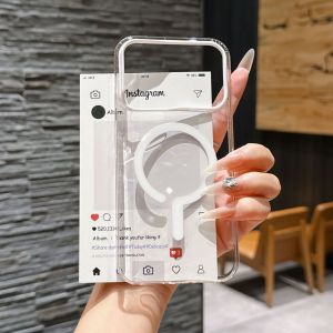 For Xiaomi POCO F8 Ultra Case Hard PC Transparent Magnetic wireless charging Protective Back Cover Case For POCO F8 Pro Shell