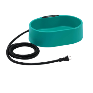 Large 3.7L Heated Drinking Bowl For Multiple Poultry Varieties Automatic Heating Structure Weather Resistant Substance