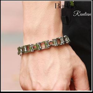 Badao Punk Stainless Steel Bracelet Men Biker Bicycle Motorcycle Chain Bracelets 8.5
