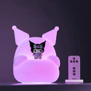 Lampu Meja Sanrio Lampu Tidur Cinnamoroll Silikon Night Light Lamp Kuromi Remote Control Lampu Sentuh