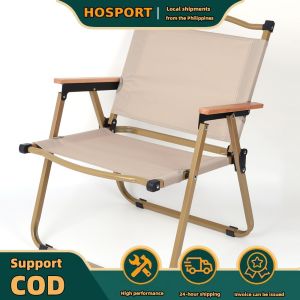 【HOSPORT】 Portable Outdoor Chair Oxford Cloth Lightweight Leisure Chair 115 Ergonomics Folding Backrest Chair for Fishing Travel