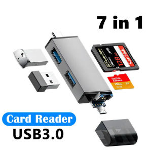 Kebigumei USB 3.0 SD đầu đọc thẻ TF USB C Bộ chuyển đổi OTG Ổ USB Flash USB3.0 2.0 Micro để loại C 7 trong 1 đầu đọc thẻ nhớ thông minh
