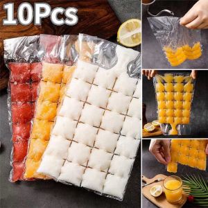 【LovingLife Store】10PCS Ice Cube Mold Disposable Self-Sealing Ice Cube Bag Transparent DIY Quick Freezing Ice Making Mold Bag Kitchen Gadgets