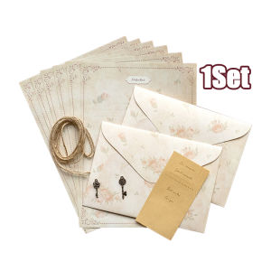 13pcs/set Vintage Printed Envelope Party Writing Paper Love Cards Handwritten Love Letter