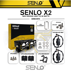 SENLO X2+ Matrix Mini Driving Light V3 w/ Ballast & Integrated Blower Fan 90 WATTS MDL - ( 1 year Warranty )