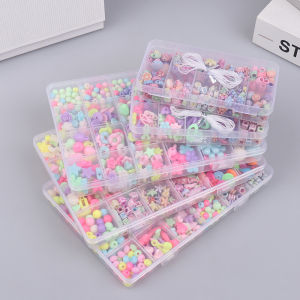 QUANSEN 1 Set Creative Loose Spacer Beads Making Bracelet Necklace 10 24 Grid Girl Jewelry Kit Toy DIY Handmade Beaded Childrens Toys Gift