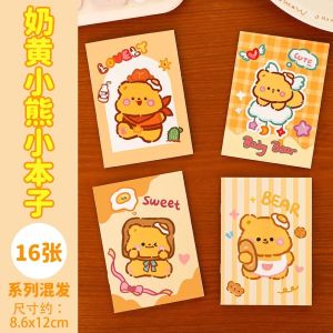 Buku Nota Custard Bear Mini Notebook Cute Cartoon Portable Bear Notepad Student School Office Gift